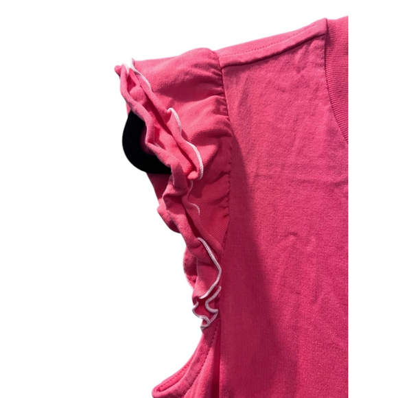 Kate Spade Trapeze Knit Sleeveless Dress Size Small Ruffles Pink Stretch Casual - Picture 3 of 5